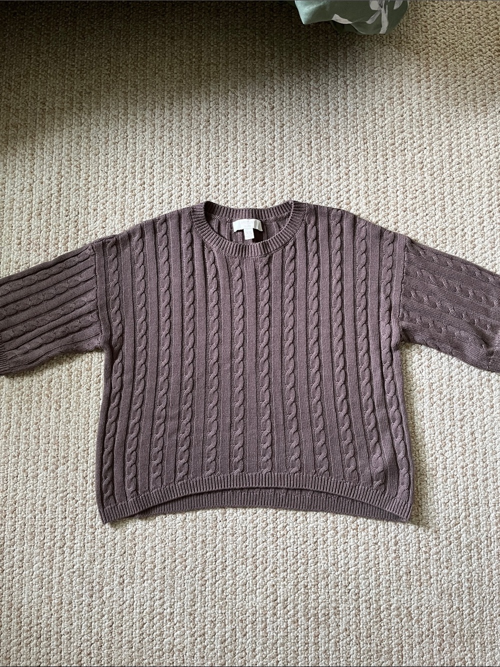 Brit.NY Luxe Short Sleeve Cable Sweater